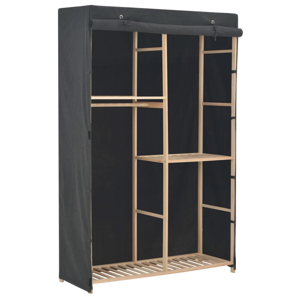 vidaXL 3-Tier Wardrobe Grey 110x40x170 cm Fabric by vidaXL