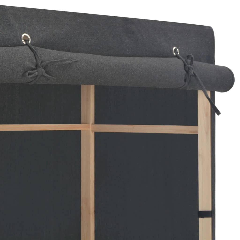 vidaXL 3-Tier Wardrobe Grey 110x40x170 cm Fabric by vidaXL