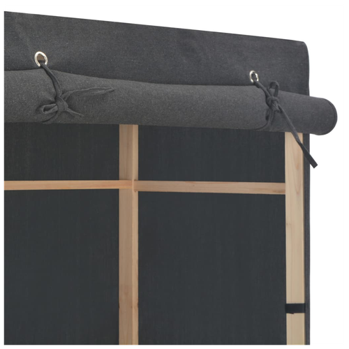 vidaXL 3-Tier Wardrobe Grey 110x40x170 cm Fabric by vidaXL