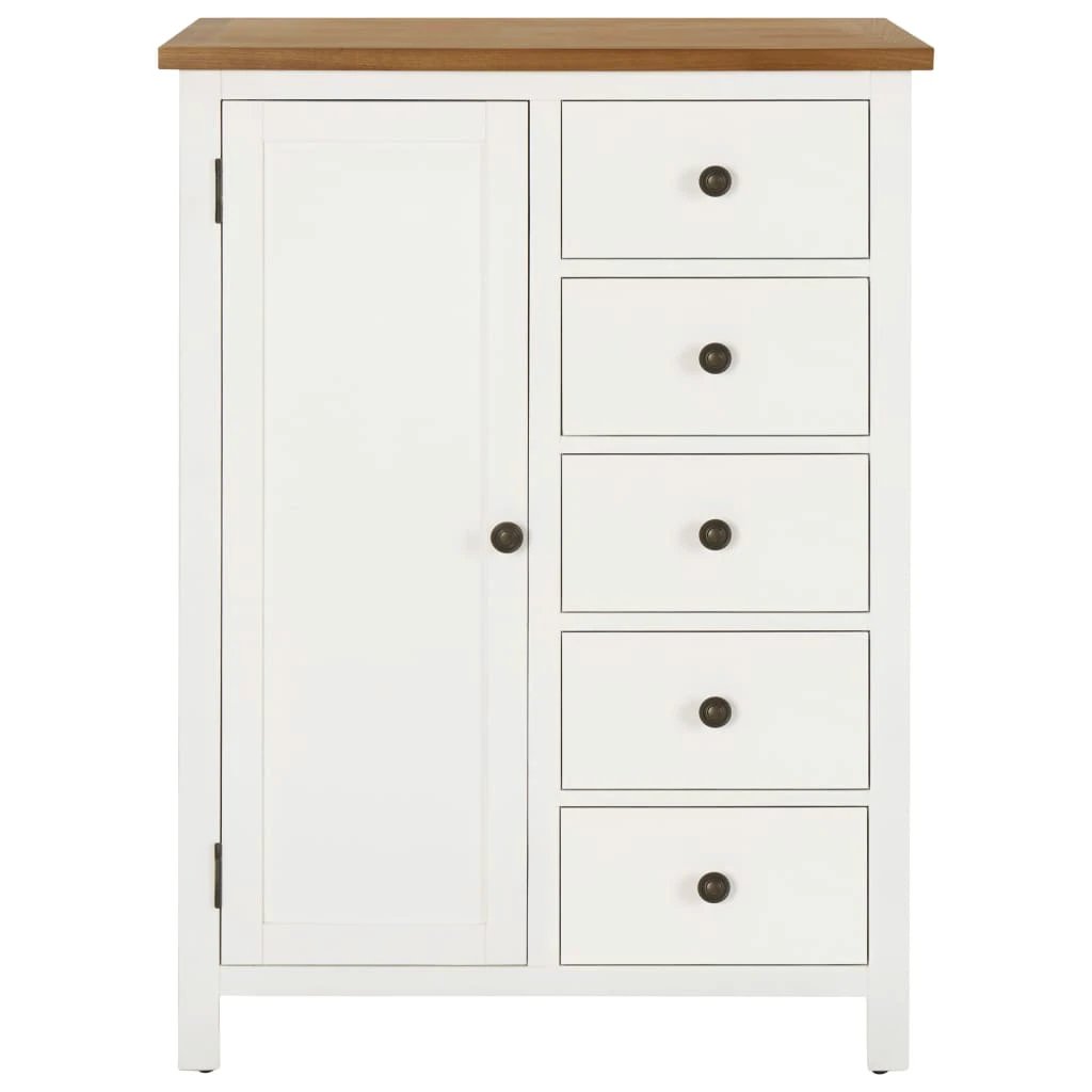 vidaXL Wardrobe 76x52x105 cm Solid Oak Wood - Wardrobe