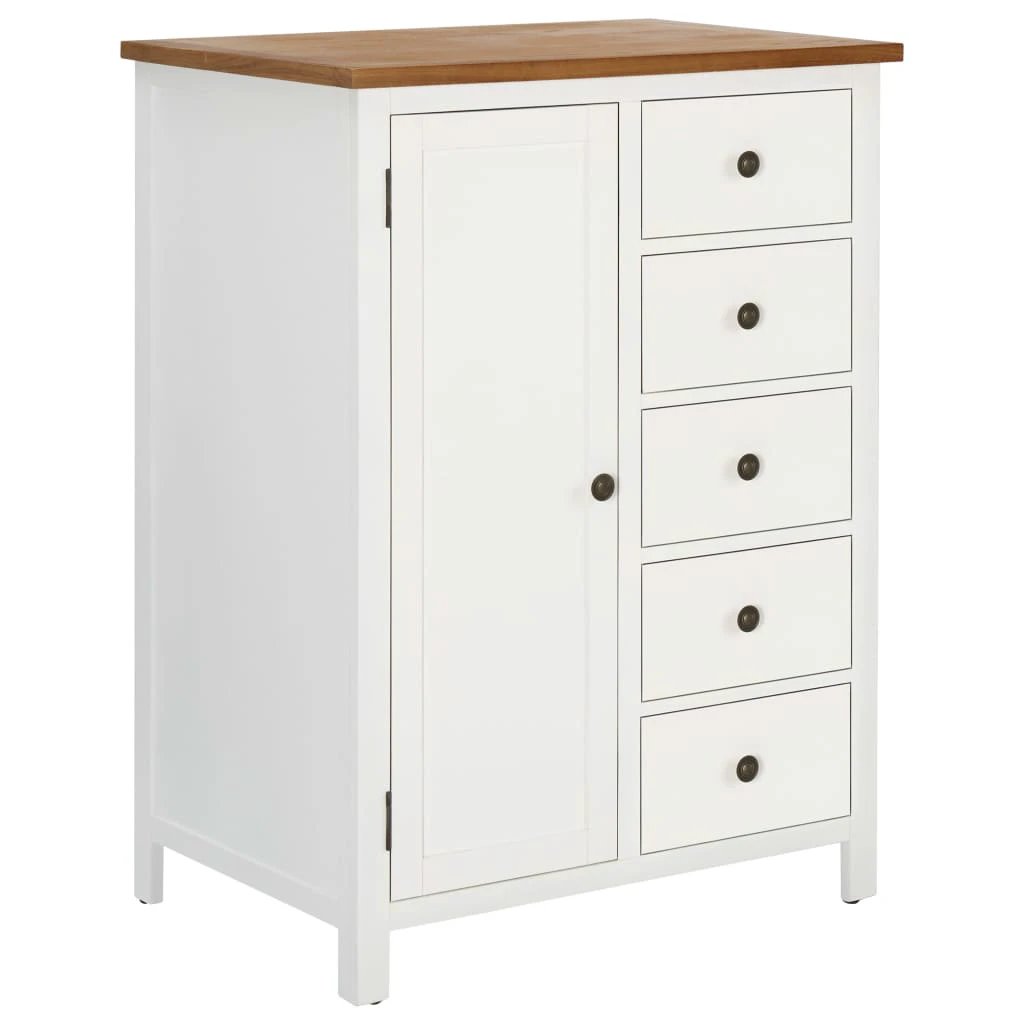 vidaXL Wardrobe 76x52x105 cm Solid Oak Wood - Wardrobe