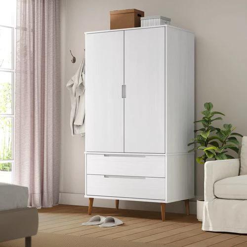 vidaXL Wardrobe MOLDE Brown 90x55x175 cm Solid Wood Pine - Wardrobe