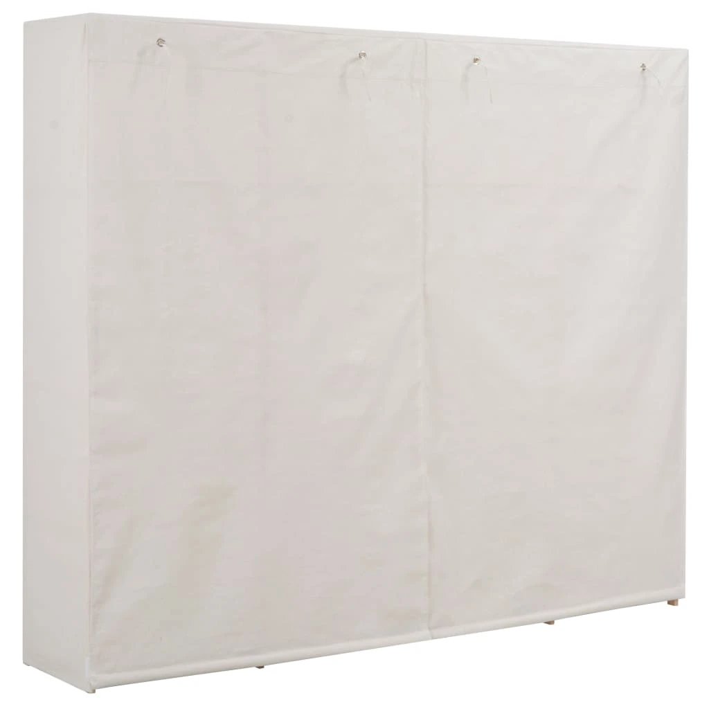 vidaXL Wardrobe White 200x40x170 cm Fabric by vidaXL