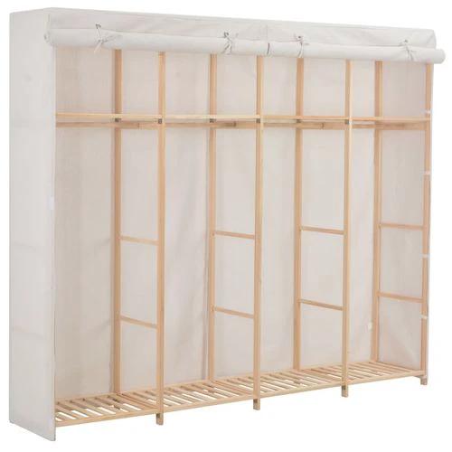 vidaXL Wardrobe White 200x40x170 cm Fabric by vidaXL