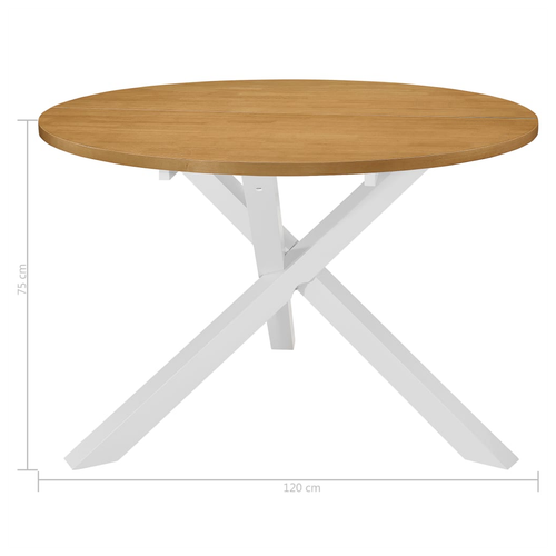 vidaXL Dining Table White 120x75 cm MDF by vidaXL