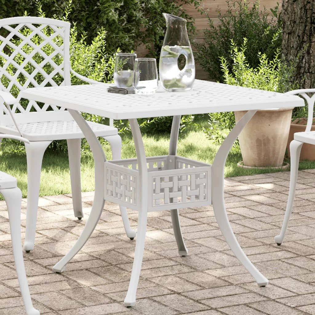 vidaXL Garden Table Bronze 80x80x75 cm Cast Aluminium -