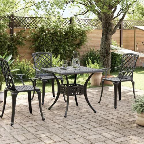 vidaXL Garden Table Bronze 80x80x75 cm Cast Aluminium by vidaXL