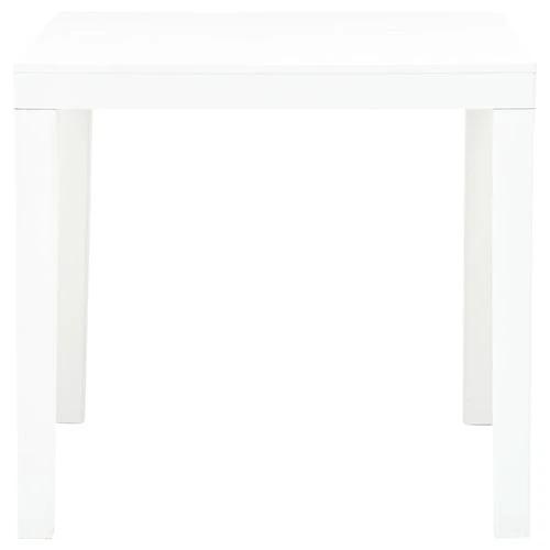 vidaXL vidaXL Garden Table White 78x78x72 cm Plastic -