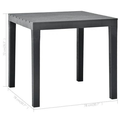 vidaXL Garden Table White 78x78x72 cm Plastic by vidaXL