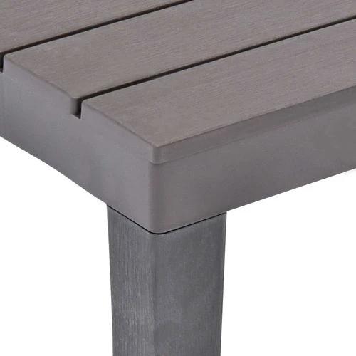 vidaXL Garden Table with 2 Benches Plastic White - from vidaXL