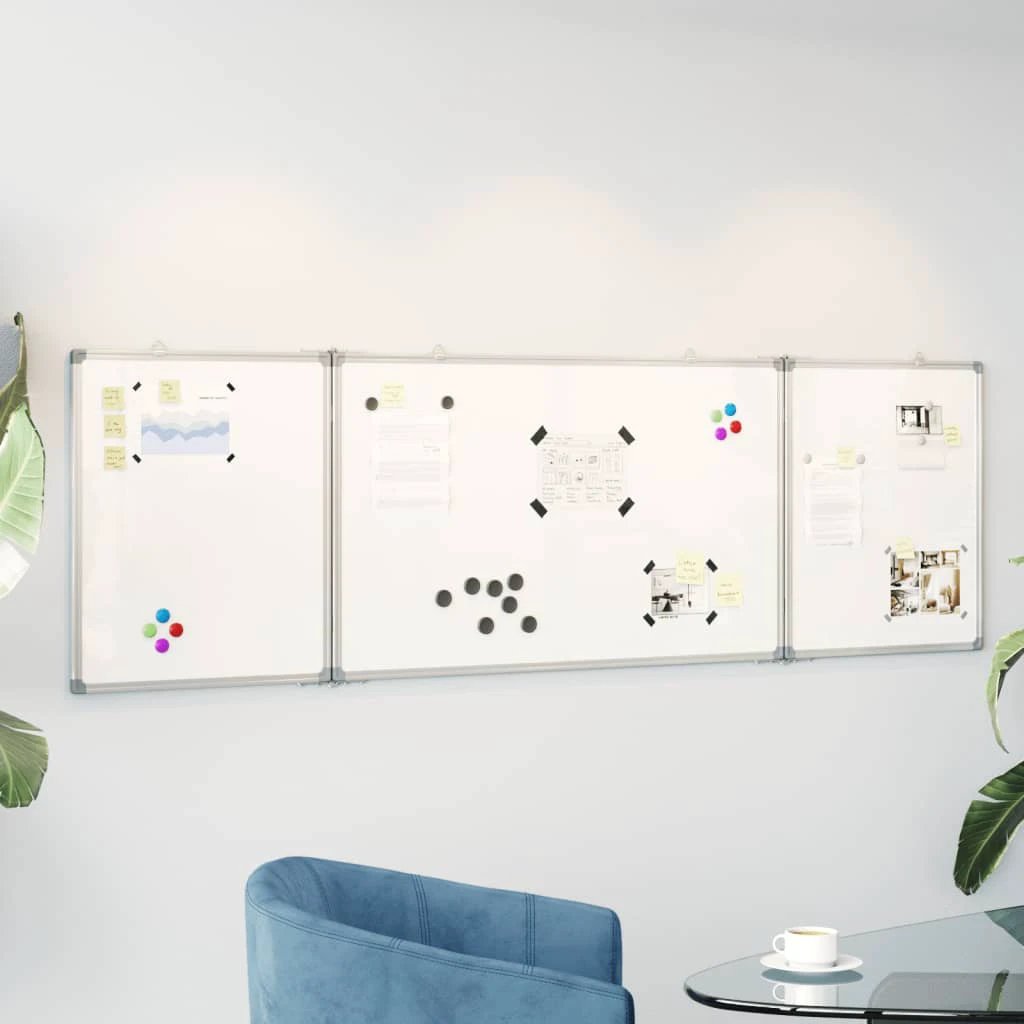 vidaXL Whiteboard 160x40x1.7cm Magnetic Office - Whiteboard