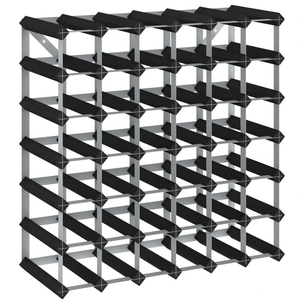 vidaXL Wine Rack for 12 Bottles Black Solid Pine Wood - Wine Rack