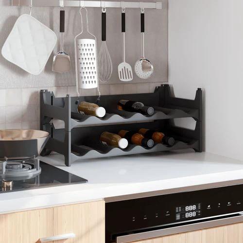vidaXL Wine Rack for 36 Bottles PP Stackable - Wine Rack