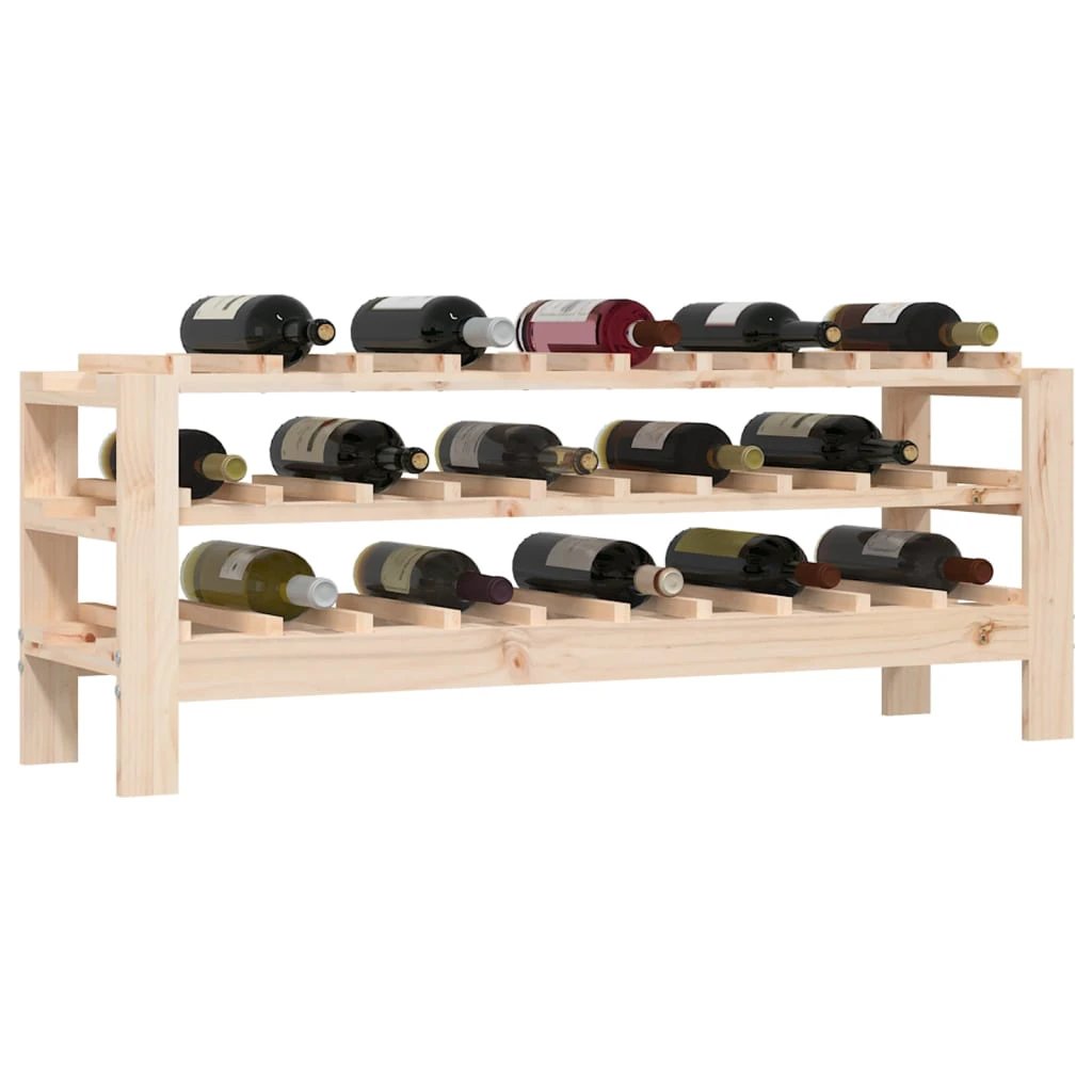 vidaXL Wine Rack 109.5x30x107.5 cm Solid Wood Pine - Wine Rack