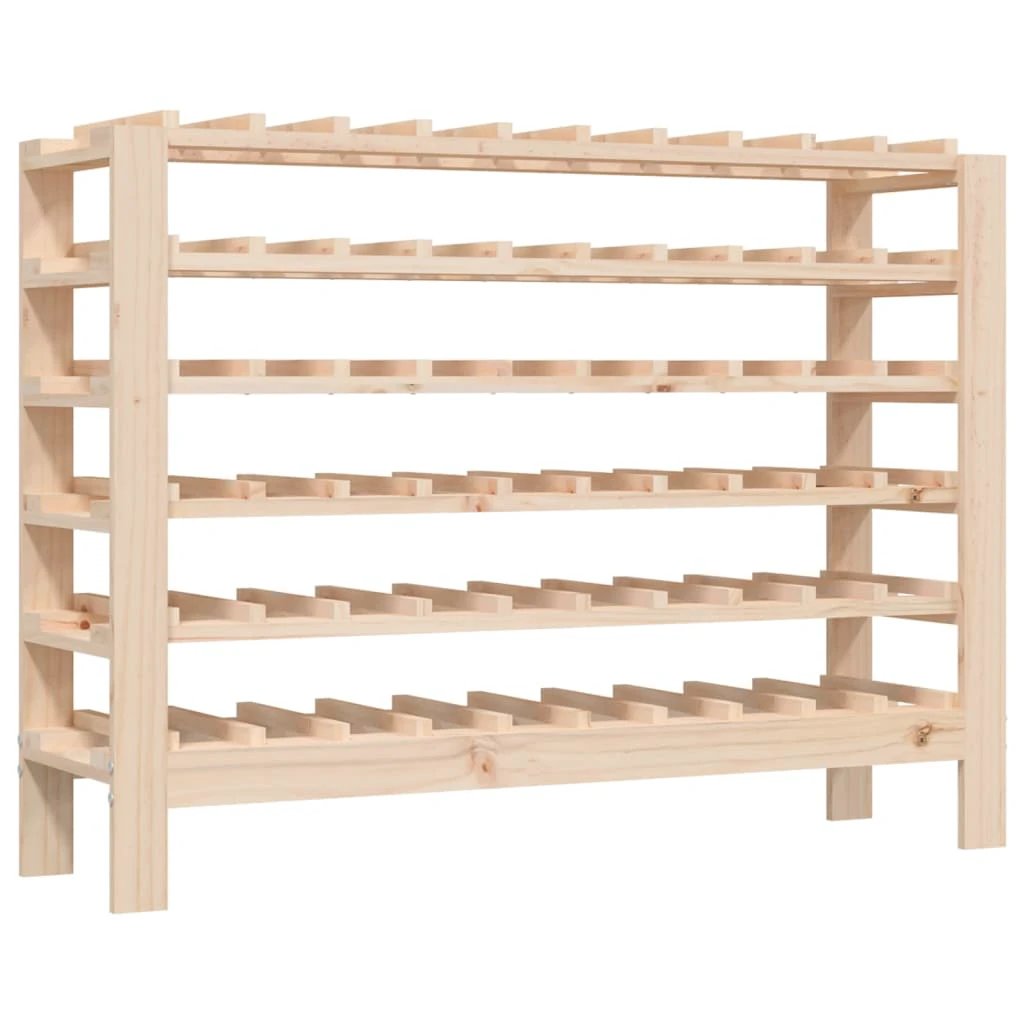 vidaXL Wine Rack 109.5x30x107.5 cm Solid Wood Pine - Wine Rack