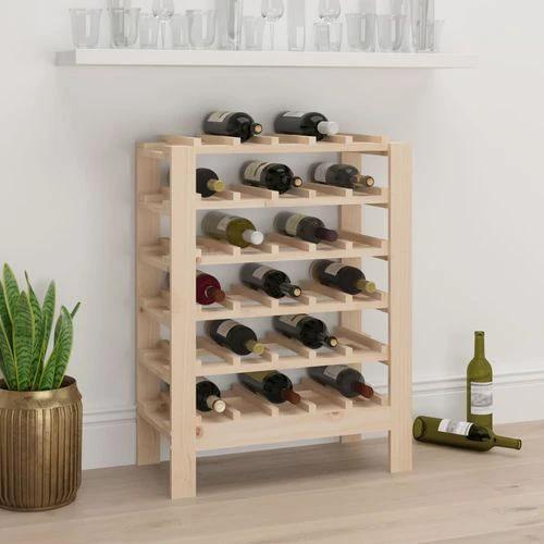 vidaXL Wine Rack 109.5x30x107.5 cm Solid Wood Pine - Wine Rack