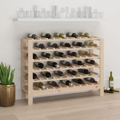 vidaXL Wine Rack 109.5x30x107.5 cm Solid Wood Pine - Wine Rack