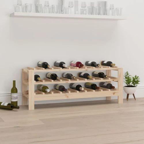 vidaXL Wine Rack 109.5x30x107.5 cm Solid Wood Pine - Wine Rack