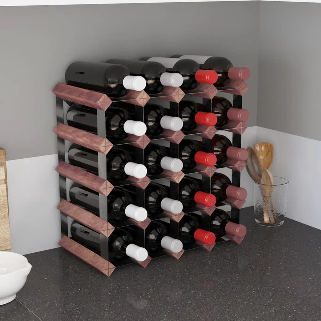 vidaXL Wine Rack for 12 Bottles Brown Solid Wood Pine by vidaXL