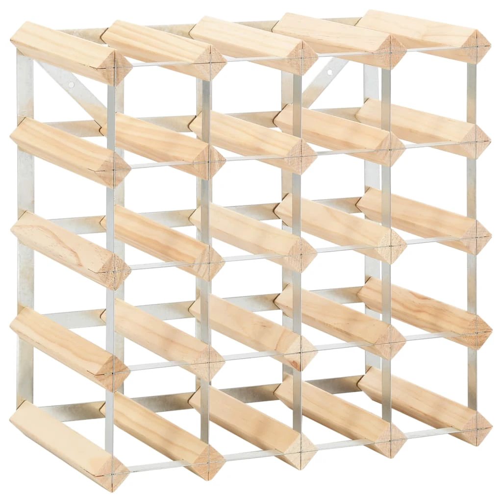 vidaXL Wine Rack for 12 Bottles Brown Solid Wood Pine - Wine Rack