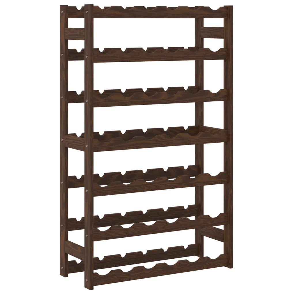 vidaXL vidaXL Wine Rack for 12 Bottles Grey Solid Wood Pine - Wine Rack