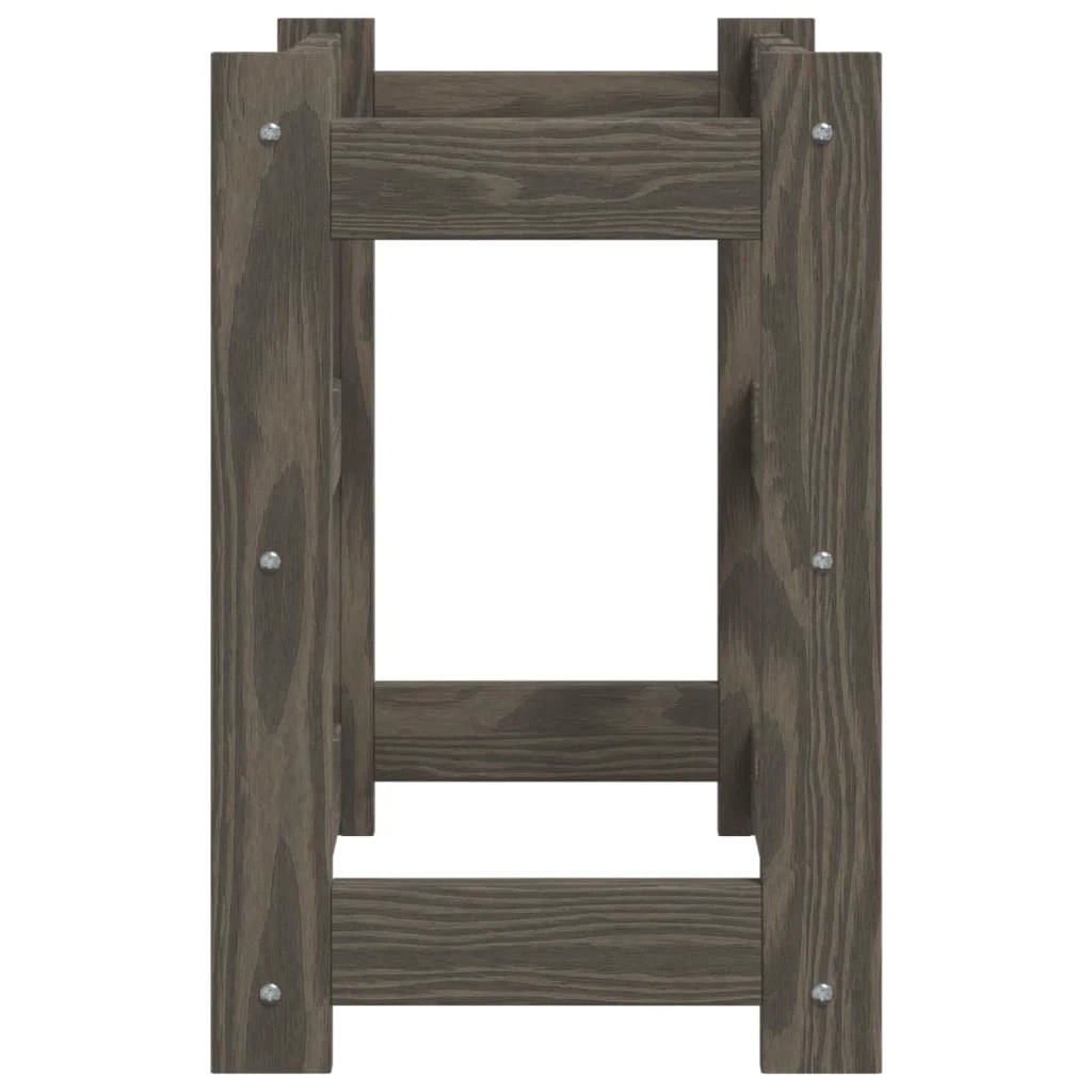 vidaXL vidaXL Wine Rack for 12 Bottles Grey Solid Wood Pine - Wine Rack
