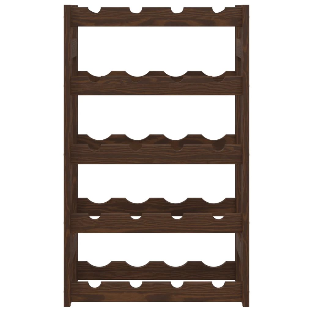 vidaXL vidaXL Wine Rack for 12 Bottles Grey Solid Wood Pine - Wine Rack
