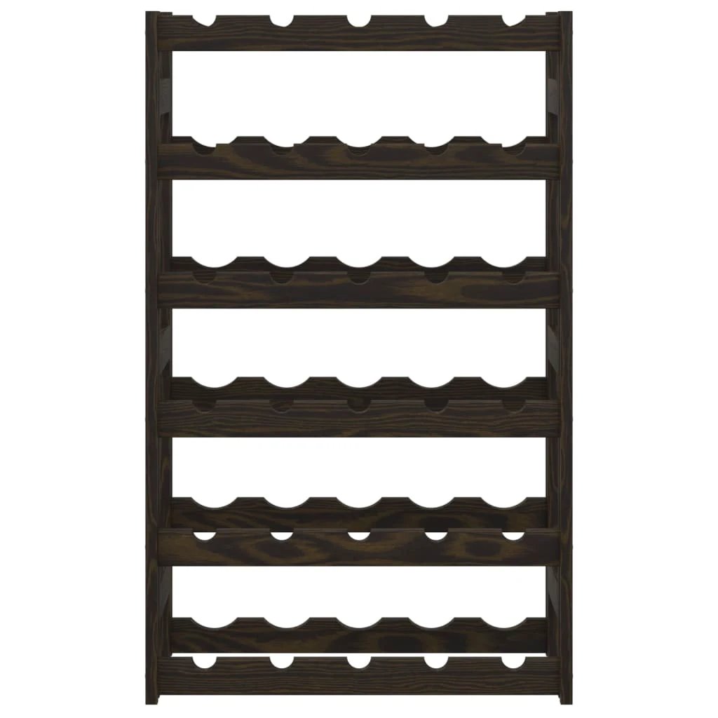 vidaXL Wine Rack for 12 Bottles Grey Solid Wood Pine by vidaXL