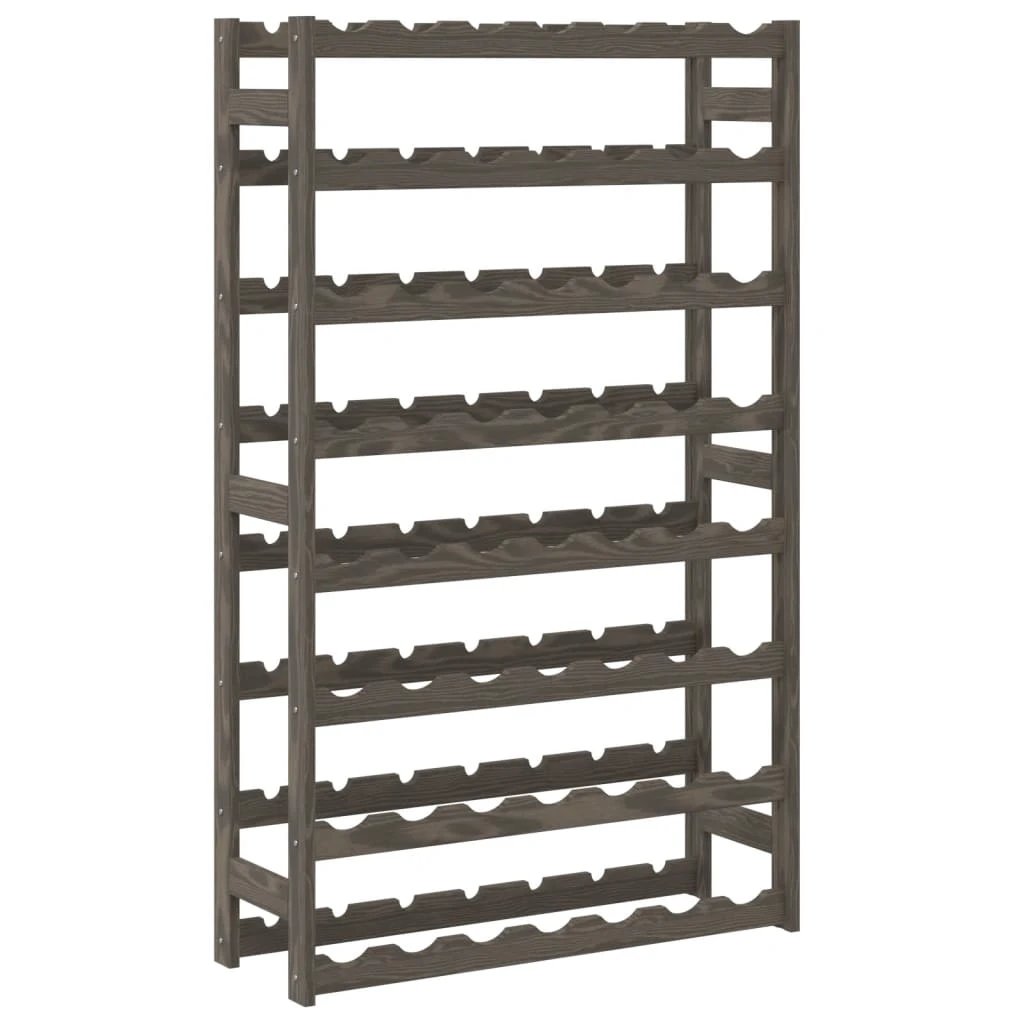vidaXL vidaXL Wine Rack for 12 Bottles Grey Solid Wood Pine - Wine Rack