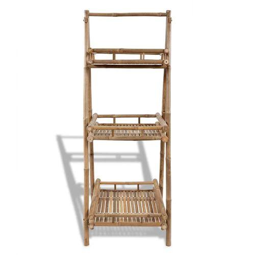 3-Tier Folding Bamboo Plant Rack by vidaXL
