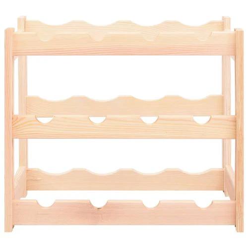 Wine Rack for 12 Bottles Pinewood by vidaXL