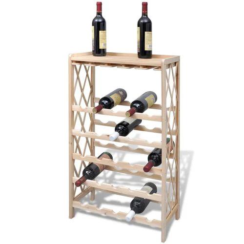 vidaXL Wine Rack for 25 Bottles Solid Fir Wood - Wine Rack