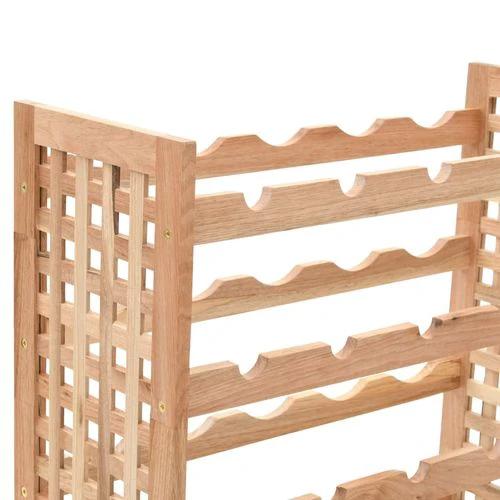 vidaXL Wine Rack for 25 Bottles Solid Walnut Wood 63x25x73 cm - Wine Rack
