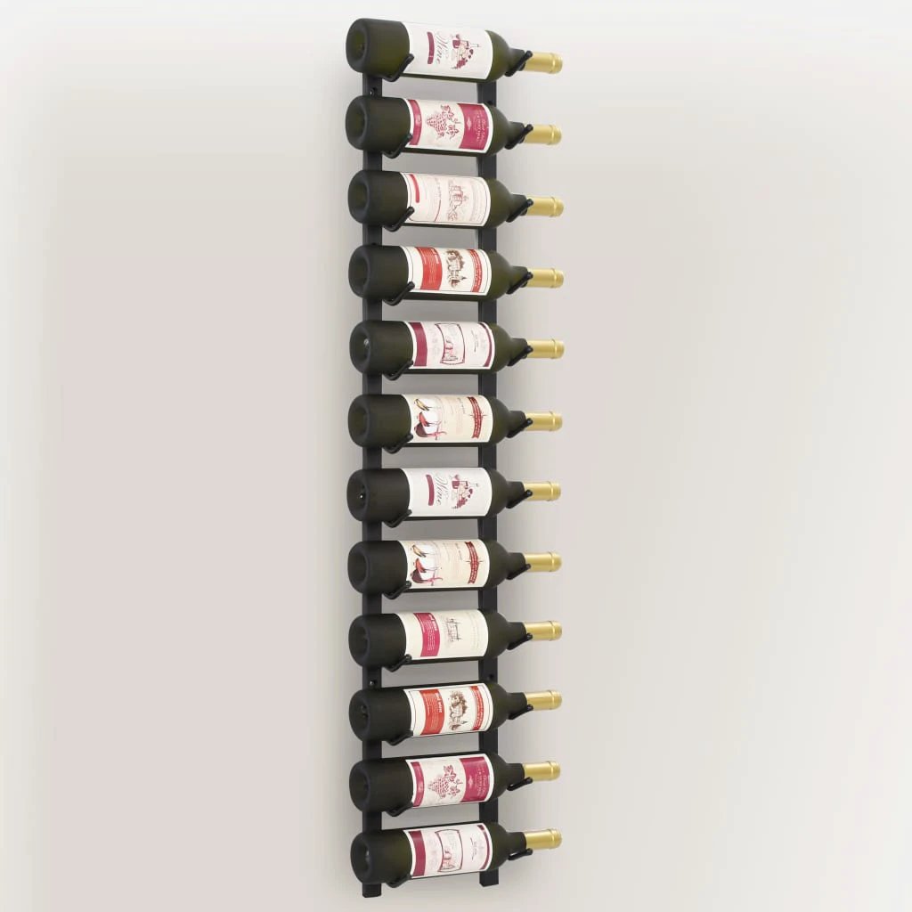 vidaXL Wall Mounted Wine Rack for 12 Bottles White Iron - Wine Rack