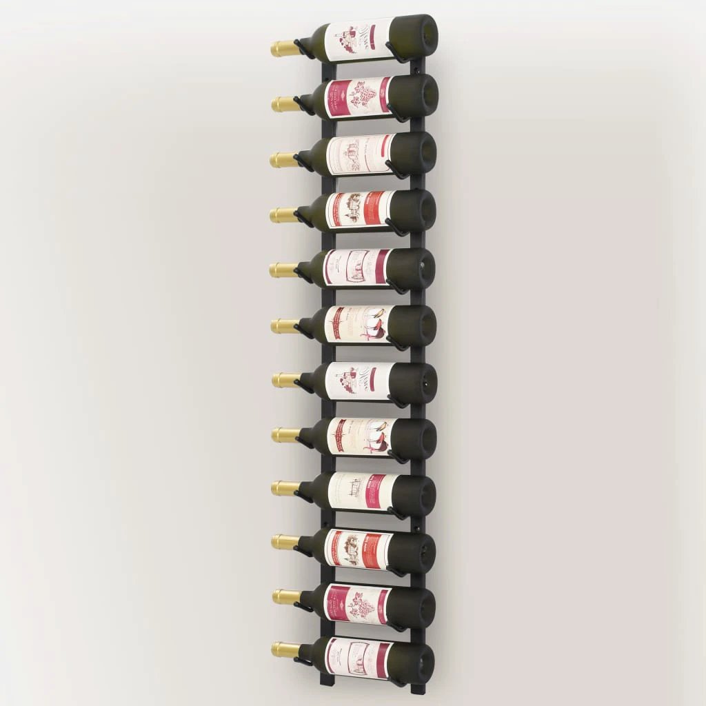 vidaXL Wall Mounted Wine Rack for 12 Bottles White Iron - Wine Rack