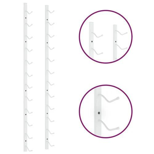 vidaXL Wall Mounted Wine Rack for 12 Bottles White Iron by vidaXL