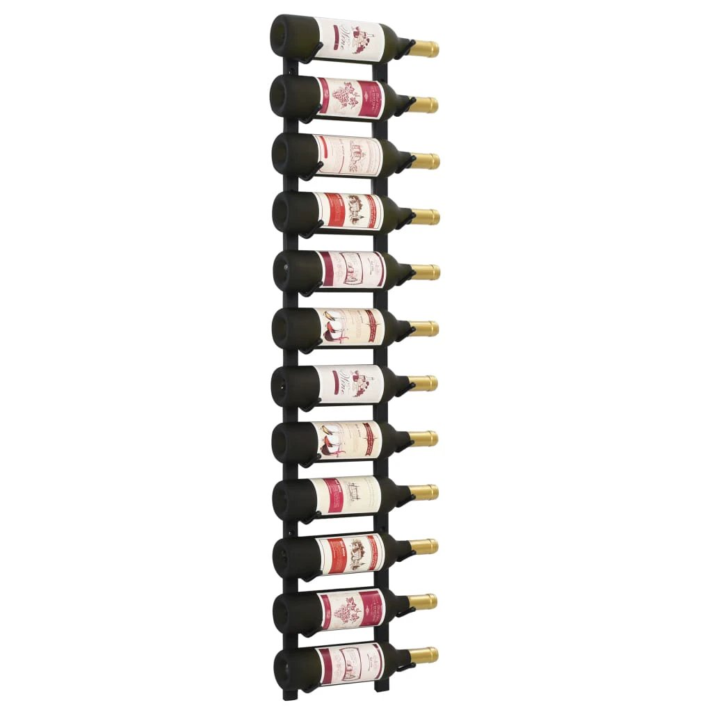 vidaXL Wall Mounted Wine Rack for 12 Bottles White Iron - Wine Rack