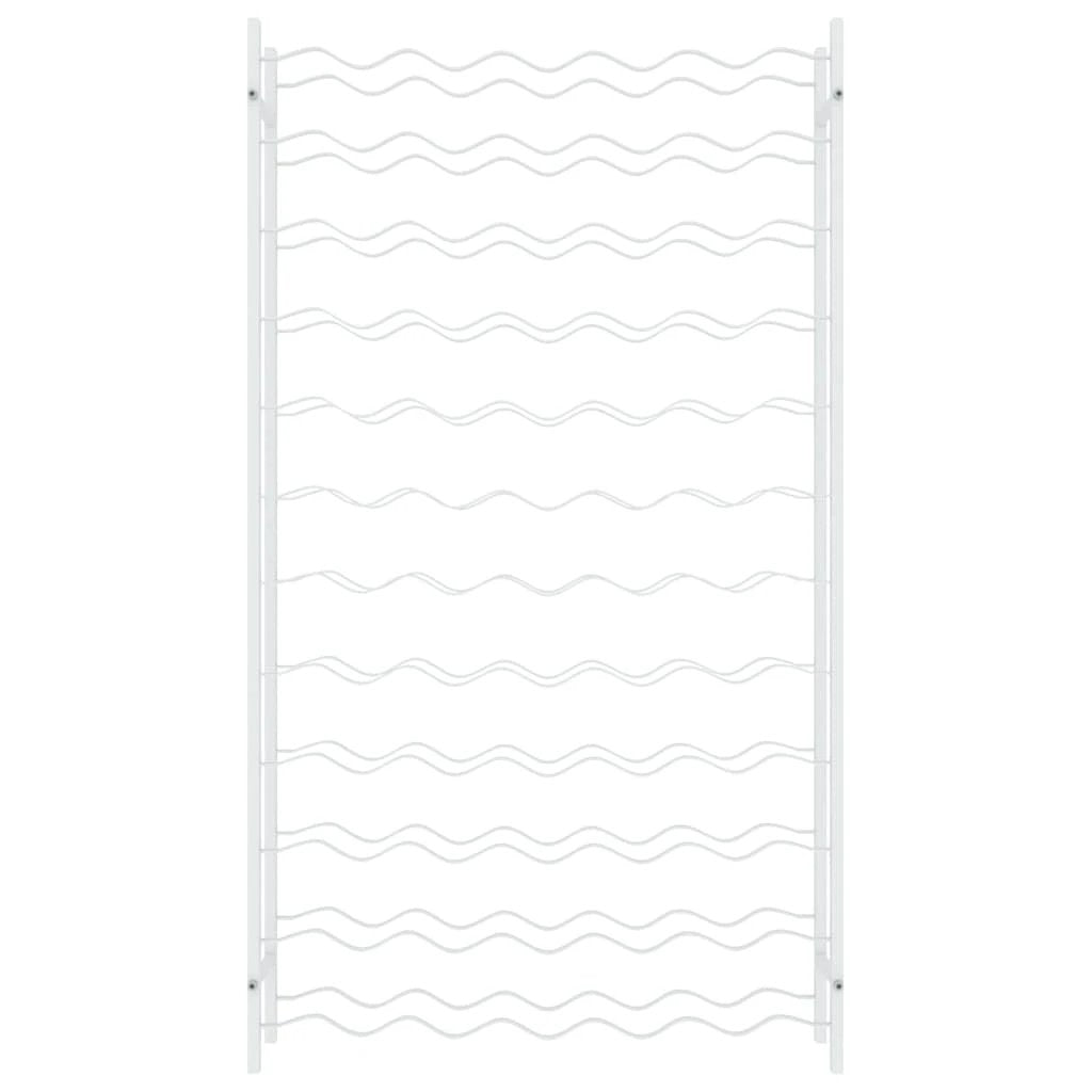 vidaXL Wine Rack for 48 Bottles White Metal by vidaXL