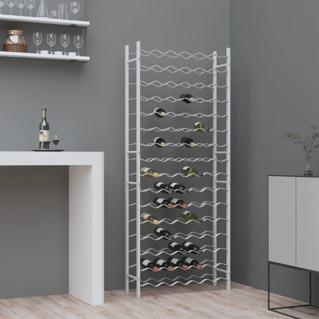 vidaXL Wine Rack for 48 Bottles White Metal - Wine Rack
