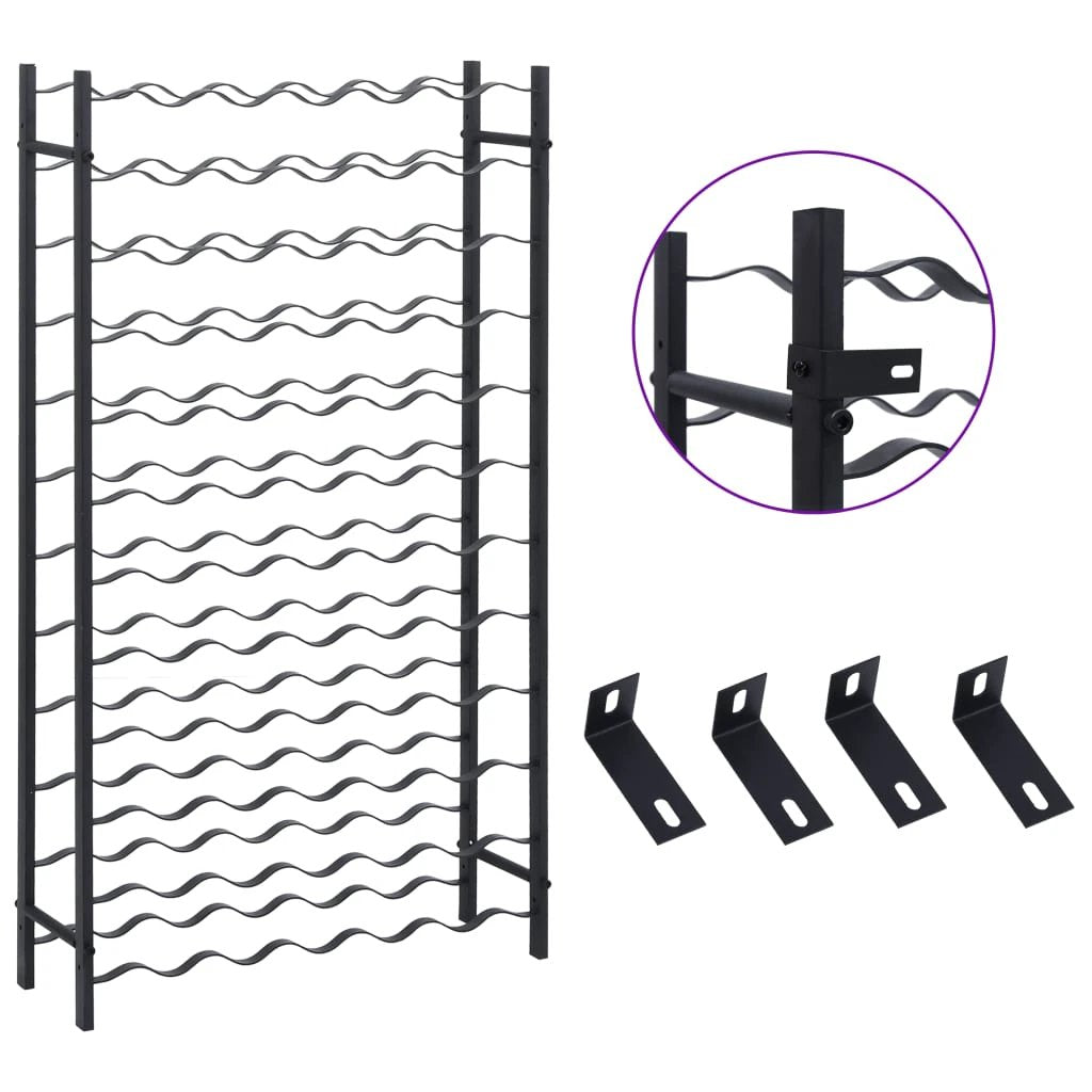 vidaXL Wine Rack for 48 Bottles White Metal - Wine Rack
