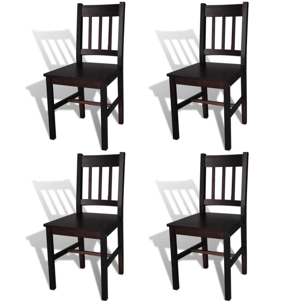 Dining Chairs 6 pcs vidaXL White Pinewood by vidaXL