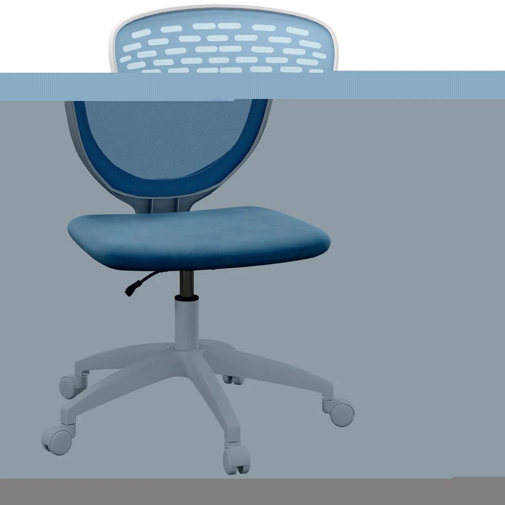 Vinsetto Vinsetto Desk Chair, Height Adjustable Mesh Office Chair with Wheels, Blue -