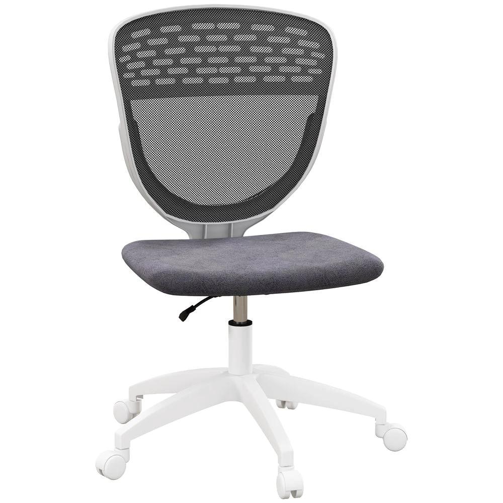 Vinsetto Desk Chair, Height Adjustable Mesh Office Chair with Wheels, Grey by Vinsetto