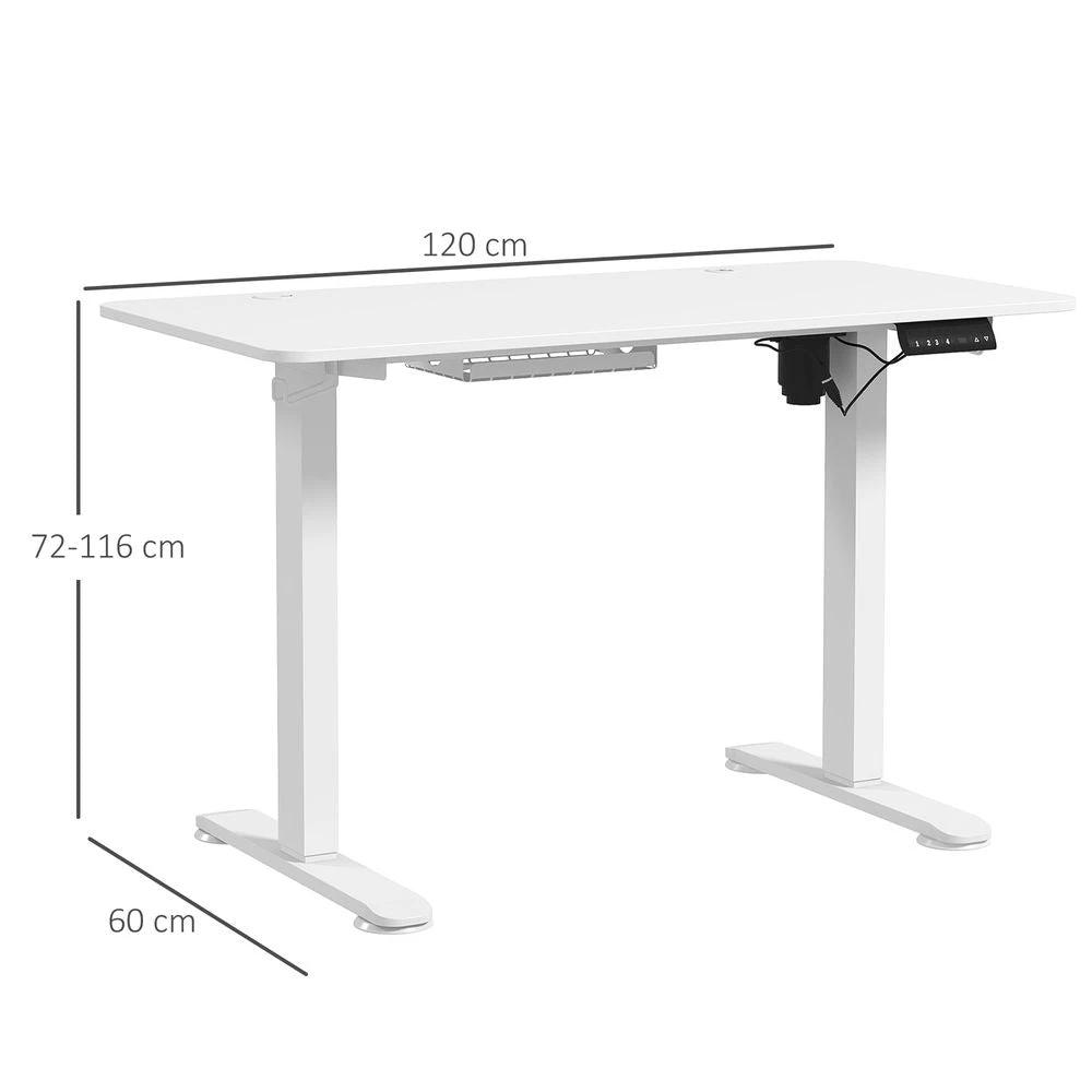 Vinsetto Vinsetto Adjustable Desk, Electric Standing Desk for Home Office, White - Desks Desk