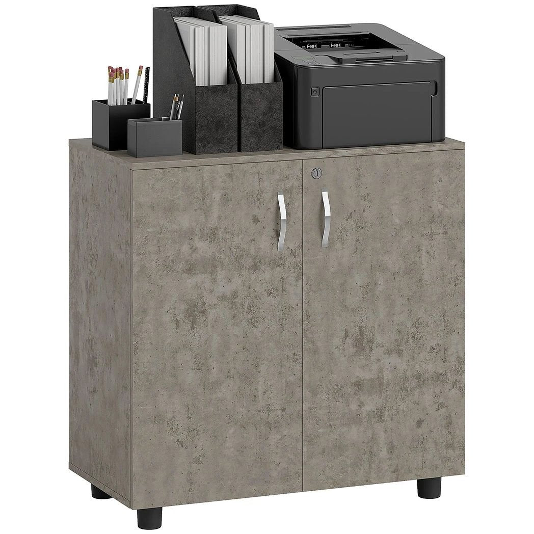 Vinsetto Vinsetto 2-Tier Locking Filing Cabinet Office Storage Cabinet - Filing Cabinet