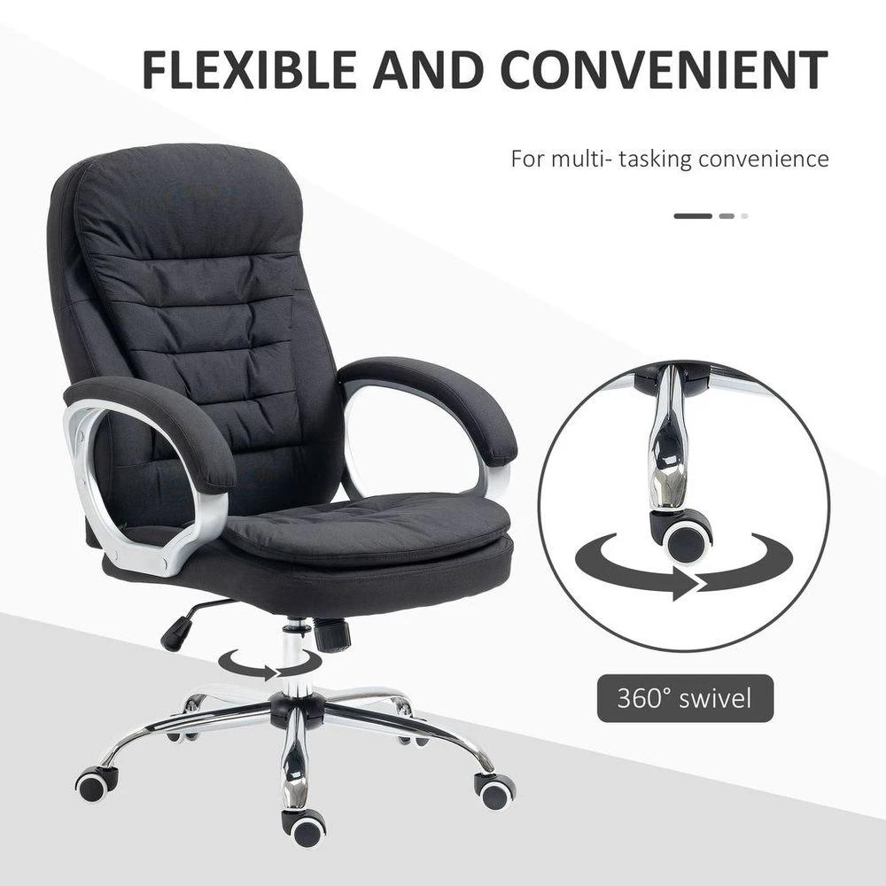 Vinsetto Executive Office Chair with 360 Swivel Wheels Armrests Adjustable Height Black - Office Chair