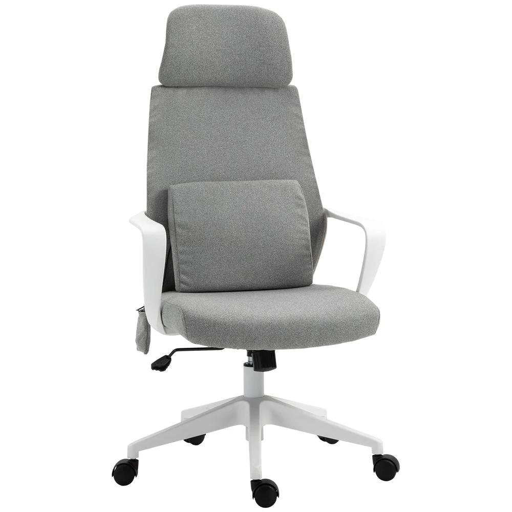 Massage Office Chair with 2 Points Lumbar Support Adjustable Height by Vinsetto
