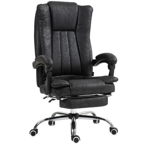 Vinsetto Executive Office Chair Computer Desk Chair for Home w/ Footrest, Black by Vinsetto