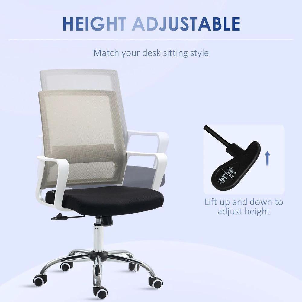 Vinsetto Mesh Office Chair Desk Chair w/ Swivel Seat Adjustable Height Black by Vinsetto