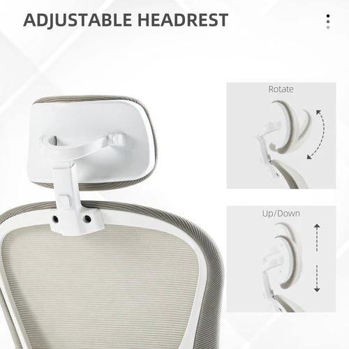 Vinsetto Mesh Office Chair with Headrest, 4D Lumbar Support, Flip-up Arm by Vinsetto